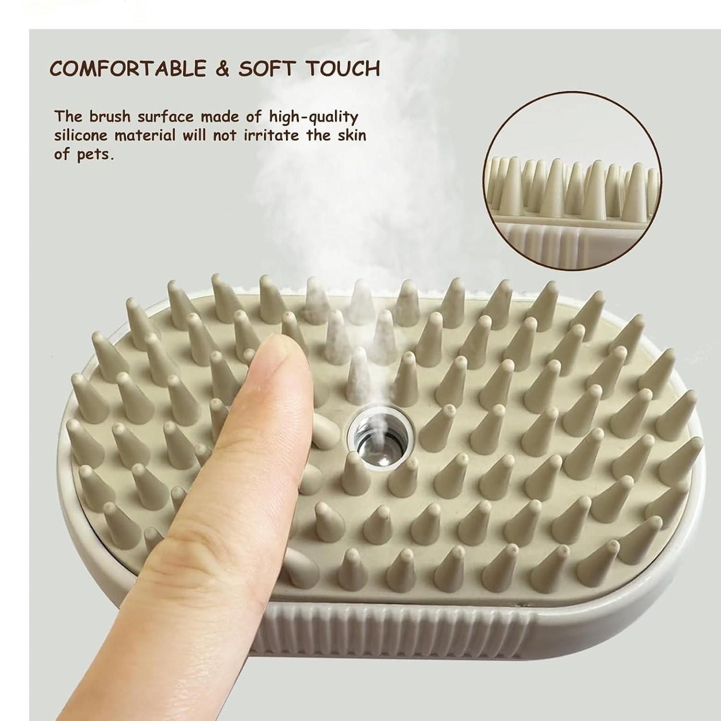 PetArcadia™ 3-in-1 Steamy Pet Brush | Grooming, Cleaning & Massage Tool