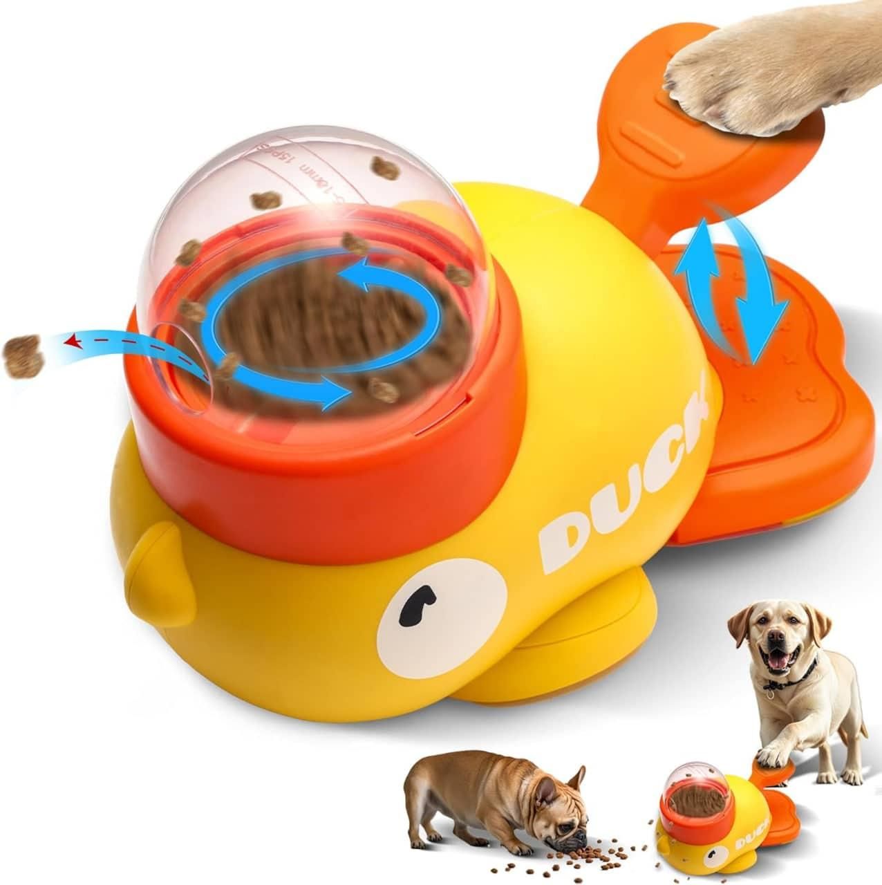 PetArcadia™ Interactive Duck Puzzle Feeder | IQ Training & Mental Stimulation Slow Feeder Toy for Dogs & Cats
