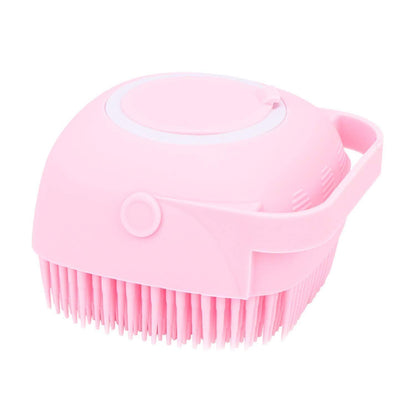 PetArcadia™ Gentle Silicone Pet Bath Brush | 2-in-1 Shampoo Dispenser & Massager