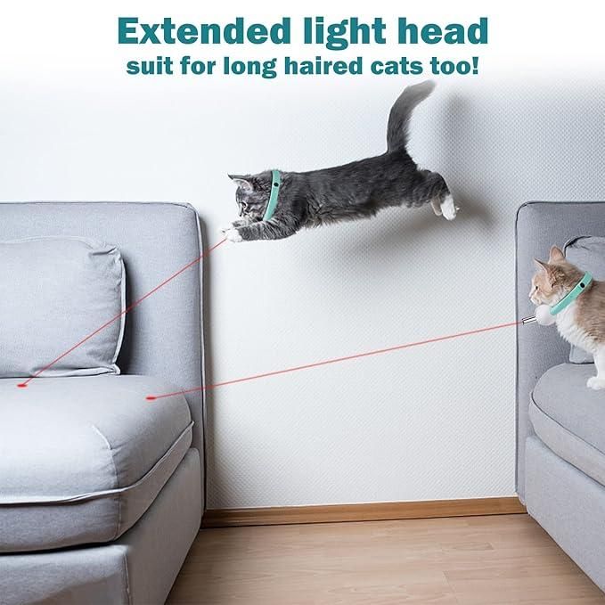 PetArcadia™ Automatic Laser Collar Toy | Rechargeable & Interactive Cat Fun