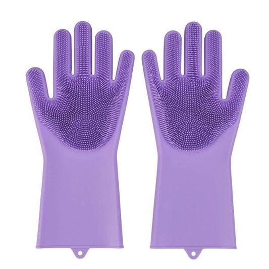 PetArcadia™ All-in-One Pet Grooming & Cleaning Gloves | Silicone Scrubber for Bathing & Shedding