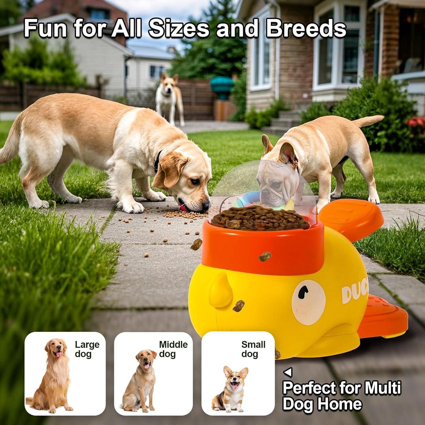 PetArcadia™ Interactive Duck Puzzle Feeder | IQ Training & Mental Stimulation Slow Feeder Toy for Dogs & Cats
