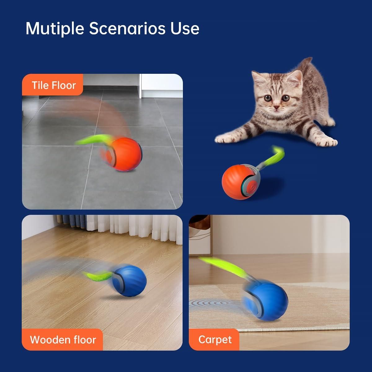 PetArcadia™ Smart Rolling Ball | Automatic & Rechargeable Interactive Cat Toy