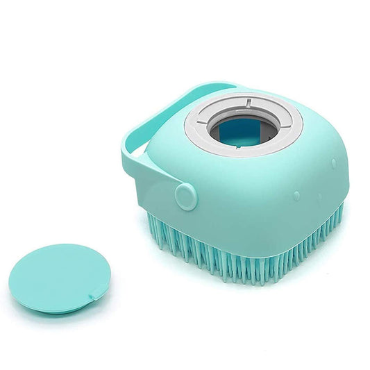 PetArcadia™ Gentle Silicone Pet Bath Brush | 2-in-1 Shampoo Dispenser & Massager