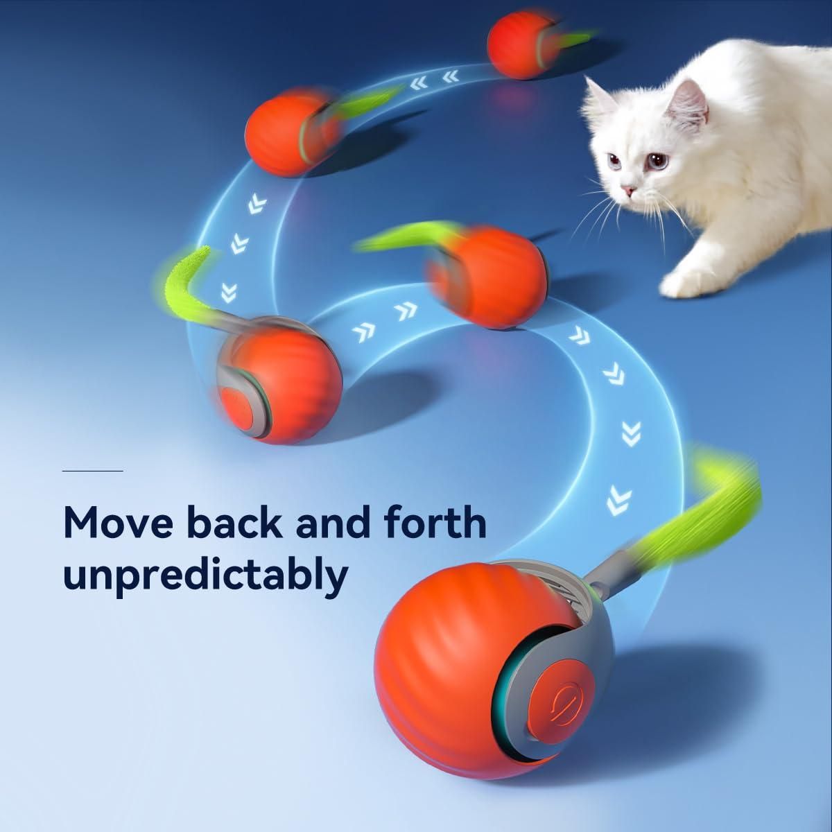 PetArcadia™ Smart Rolling Ball | Automatic & Rechargeable Interactive Cat Toy