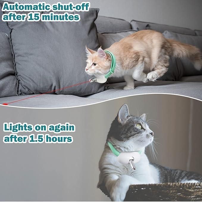 PetArcadia™ Automatic Laser Collar Toy | Rechargeable & Interactive Cat Fun